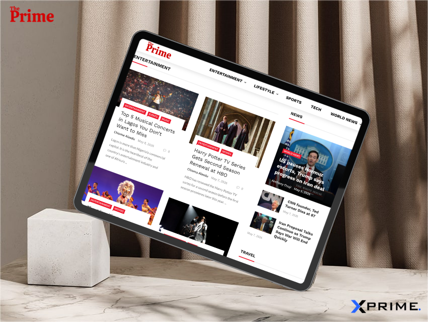 the prime mag website ipad mockup